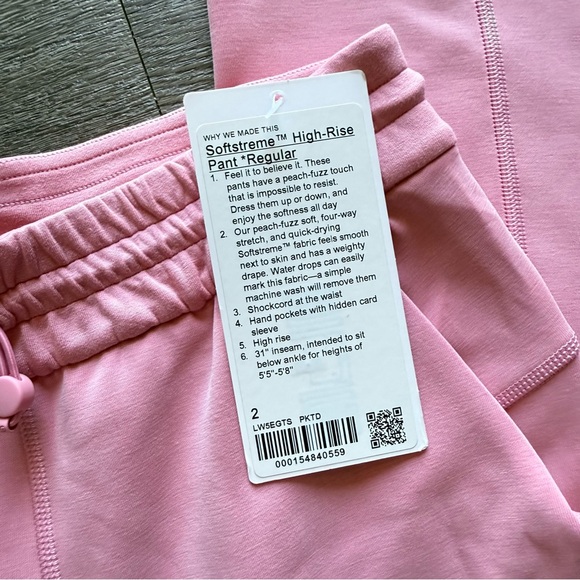 Lululemon Size 2 • Softstreme Pants Pink Tide - Picture 3 of 6